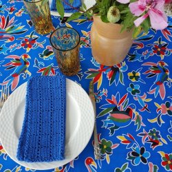 Aves Bl Voksdug med Fugle