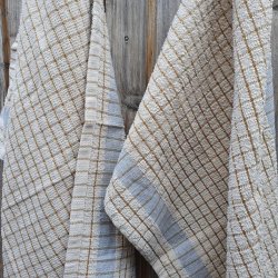Viskestykke Frott� Beige med Khaki Lys Bl�