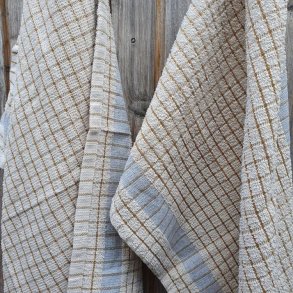 Viskestykke Frott� Beige med Khaki Lys Bl�