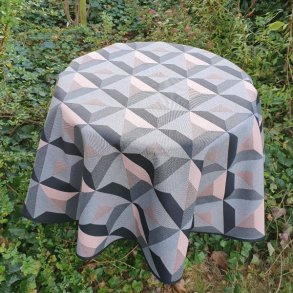 Rund tekstildug 139 cm Gr Grafik Rosa