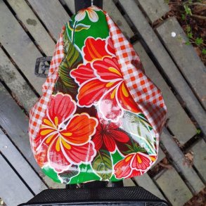 Cykelsadelovertr�k i Voksdug Margit Gr�n og Orange Tern