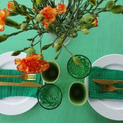 Voksdug Grn Strib 140 cm Au Maison