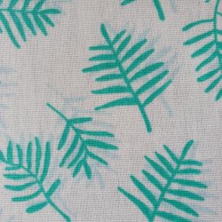 Rund voksdug med Kantebnd Grnne/Mint/Aqua Grene 140 cm