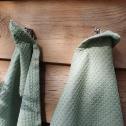 Vaffelvvet Grnt Viskestykke Iceberg Green