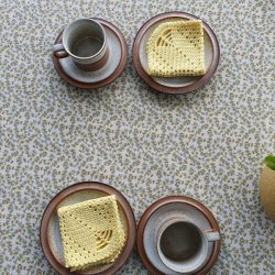 Au Maison Voksdug Fiona Dusty Yellow Rund Elastik 120 cm