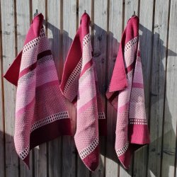 Jaquard Strikket �kologisk H�ndkl�de Berry R�d/Bordeaux