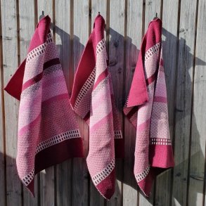 Jaquard Strikket �kologisk H�ndkl�de Berry R�d/Bordeaux