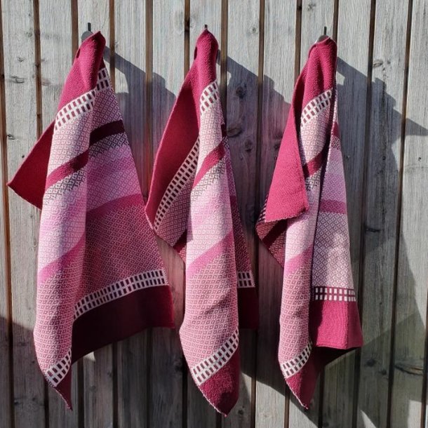 Jaquard Strikket �kologisk H�ndkl�de Berry R�d/Bordeaux