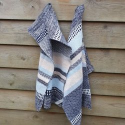 Jaquard Strikket �kologisk H�ndkl�de SortBl�Sand