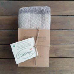 Jaquard Strikket �kologisk H�ndkl�de Sand