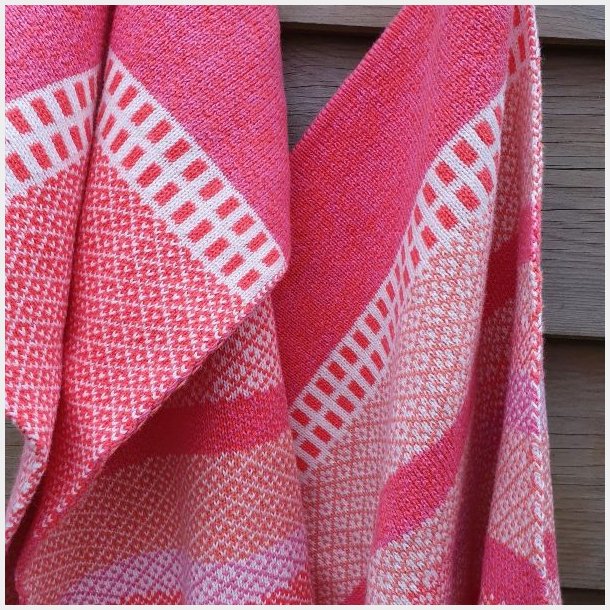 Jaquard Strikket �kologisk H�ndkl�de Flamingo