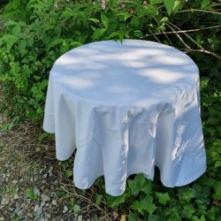 Rund Hvid Stofdug 140 cm