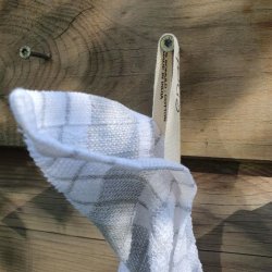 Viskestykke Frott Hvid med Gr