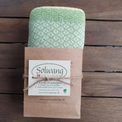 Jaquard Strikket �kologisk H�ndkl�de Gr�n Melon