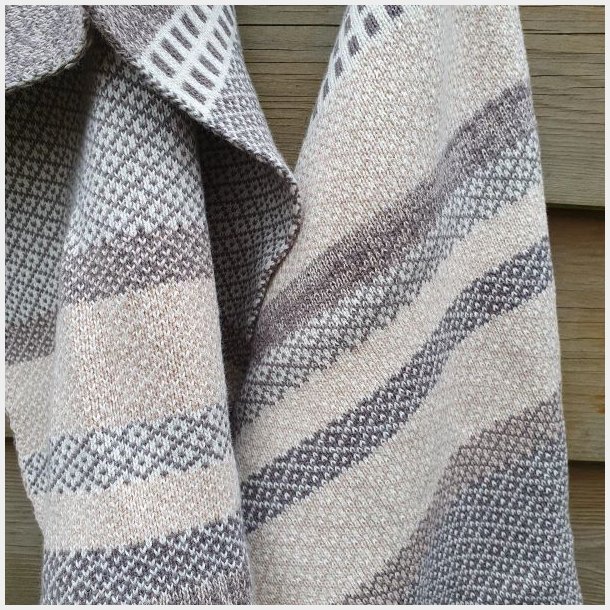 Jaquard Strikket �kologisk H�ndkl�de Sand