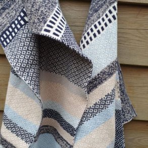 Jaquard Strikket �kologisk H�ndkl�de SortBl�Sand