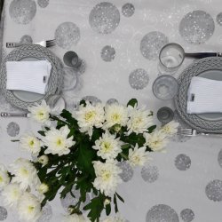 Rund julevoksdug 139 cm S�lv Kugler