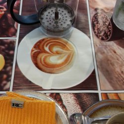 Forklde i voksdug med kaffe