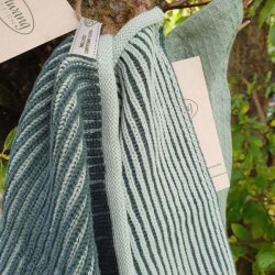 Ribstrikket Karklud og Spaklud Petrol