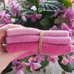 3 forskellige rosa nuancer i karklude