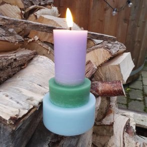 LED Bloklys Grn Lys Bl Lilla