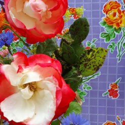 Rosendal Lilla Voksdug med Blomster