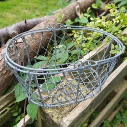 Oval trdkurv i zink - lille