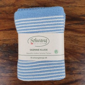 Karklude Stribede Lys Bl - 2 stk