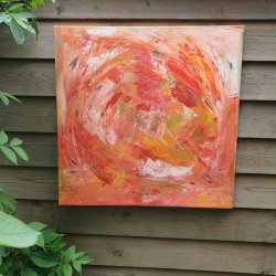 Lysglimt Maleri  60 x 60 cm