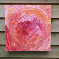 Appel Love Maleri 40 x 40 cm