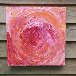 Appel Love Maleri 40 x 40 cm