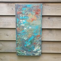 Ocean Maleri 25 x 50 cm