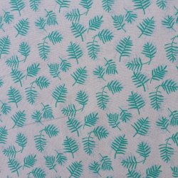 Rund voksdug med Kantebnd Grnne/Mint/Aqua Grene 140 cm