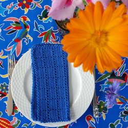 Aves Bl Voksdug med Fugle