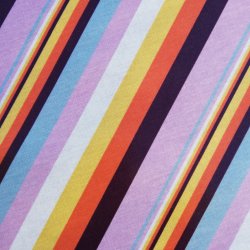 Rund voksdug 60 cm Multi Diagonalt Stribet