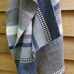 Jaquard Strikket �kologisk H�ndkl�de DueBl�