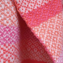 Jaquard Strikket �kologisk H�ndkl�de Flamingo