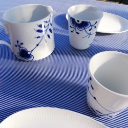 Rund Voksdug Elastik Au Maison Bl Strib 140 cm