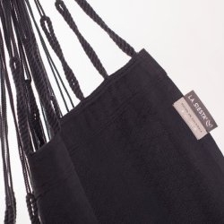 �kologisk h�ngestol i sort stof med sk�n komfort