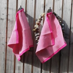 Karklude �kologiske Stribede Pink - 2 stk