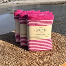 Karklude �kologiske Stribede Pink - 2 stk