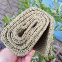 strikket olivengrnt kkkenhndklde