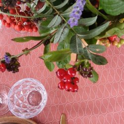 Rund voksdug 140 cm Odine Stvet Rosa Au Maison