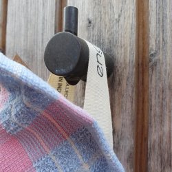 Viskestykke Frott� Lysebl� med Rosa