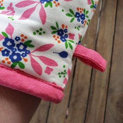Grillhandsker Pink Blomster
