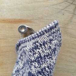 Jaquard Strikket �kologisk H�ndkl�de SortBl�Sand