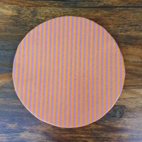 Rund Voksdug Diagonalt Orange og Lilla Strib Au Maison 140 cm