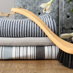 Solwang Viskestykke Sort/Gr� �kologisk