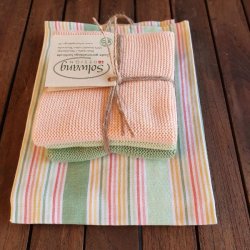 Solwang Viskestykke Papaya - Grn og Pastel kotex