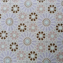 Voksdug Alhambra Lys Lavendel, Brun og Lys Gr 142 cm 